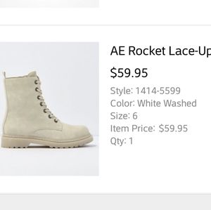 White combat boots